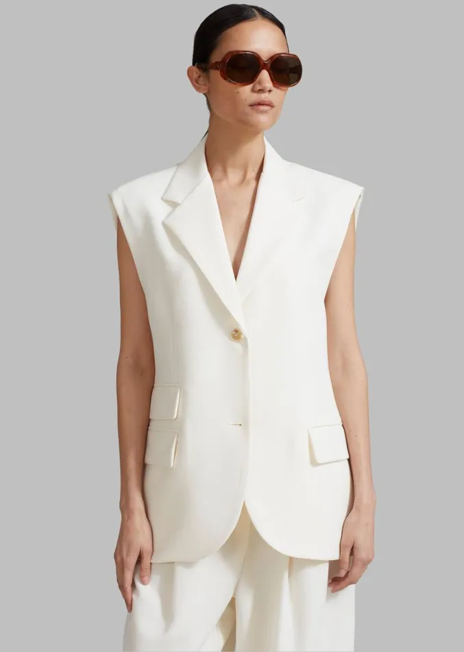 The Frankie Shop Eloise Vest 8211 Cream Women Suits