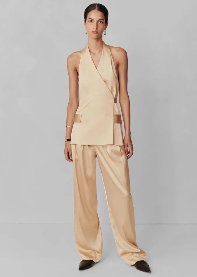 The Frankie Shop Esse Studios Lumiere Tailored Trousers 8211 Golden Citrine Women Suits The Frankie Shop Esse Studios Lumiere Tailored Trousers 8211 Golden Citrine Women Suits