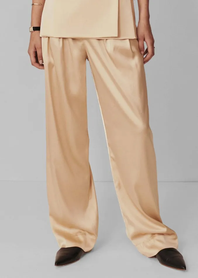 The Frankie Shop Esse Studios Lumiere Tailored Trousers 8211 Golden Citrine Women Suits