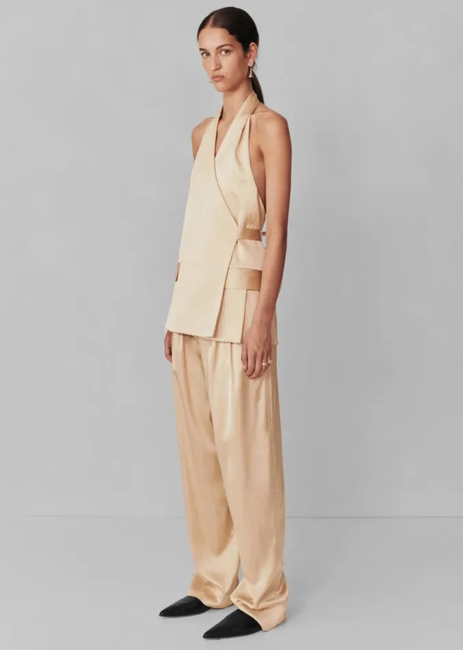 The Frankie Shop Esse Studios Lumiere Tailored Trousers 8211 Golden Citrine Women Suits