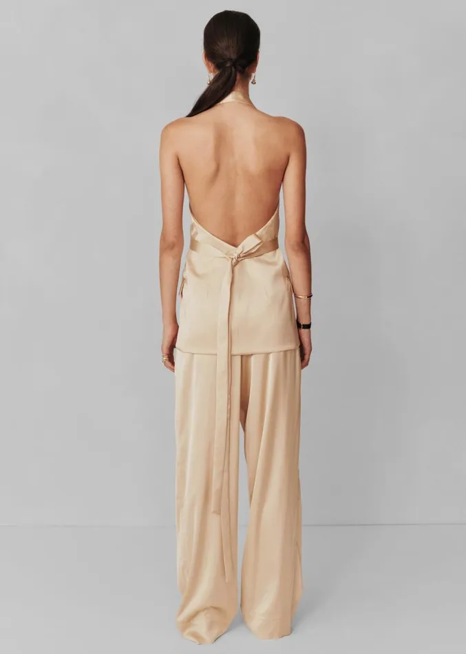 The Frankie Shop Esse Studios Lumiere Tailored Trousers 8211 Golden Citrine Women Suits