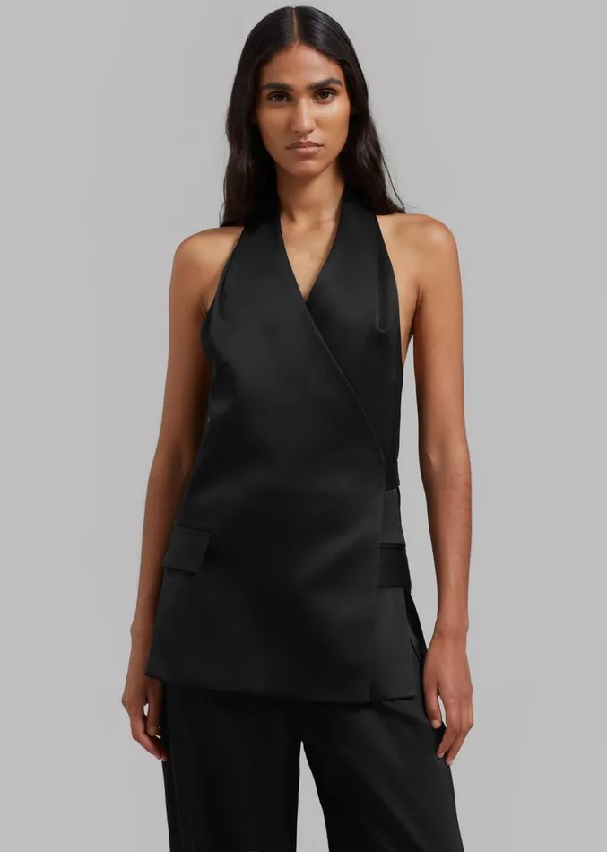 The Frankie Shop Esse Studios Mono Envelope Vest 8211 Black Women Clothing