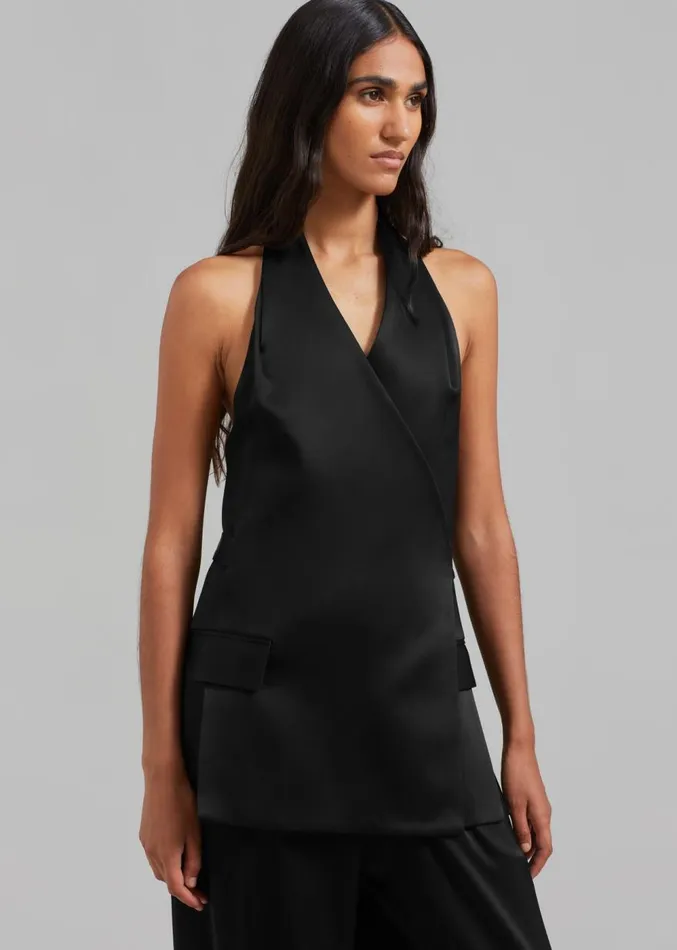 The Frankie Shop Esse Studios Mono Envelope Vest 8211 Black Women Clothing