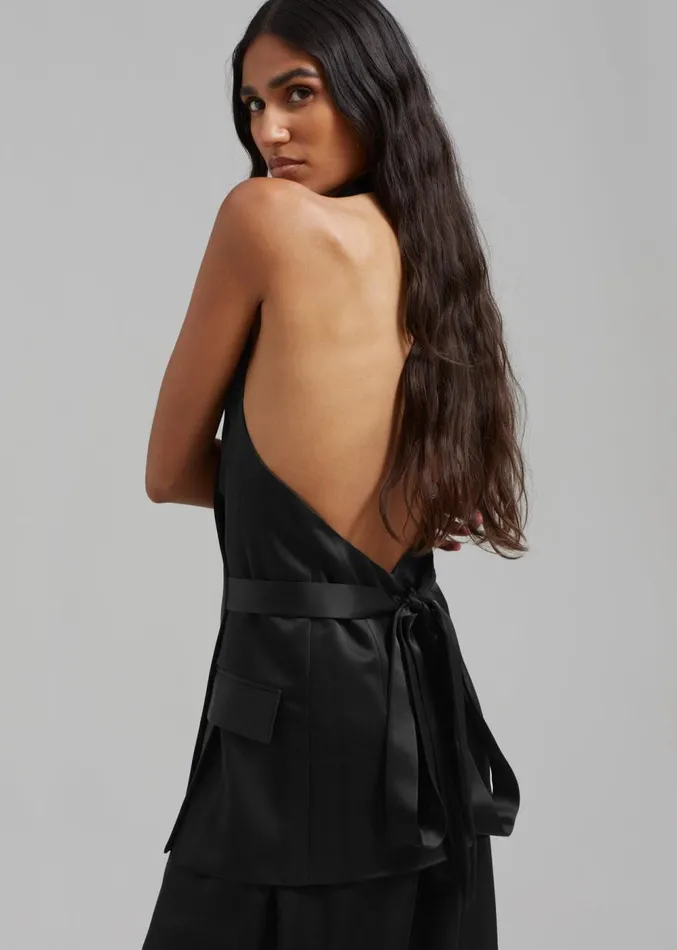 The Frankie Shop Esse Studios Mono Envelope Vest 8211 Black Women Clothing