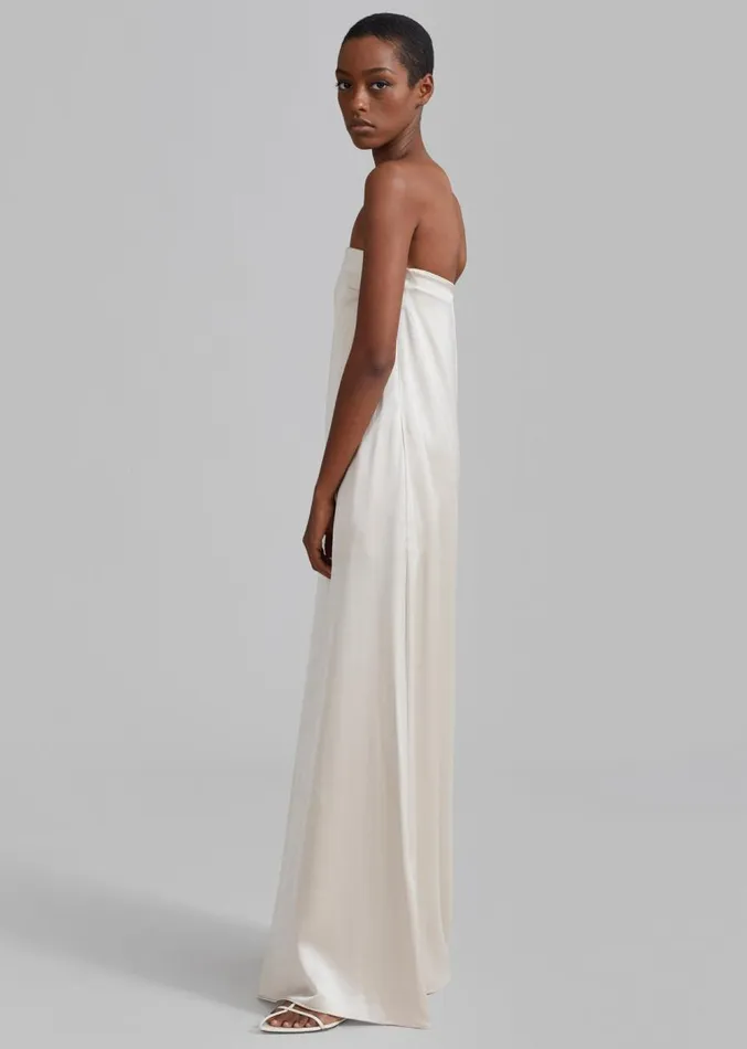 The Frankie Shop Esse Studios Opia Column Dress 8211 Champagne Women Dresses