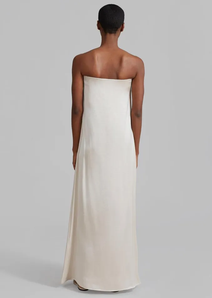 The Frankie Shop Esse Studios Opia Column Dress 8211 Champagne Women Dresses