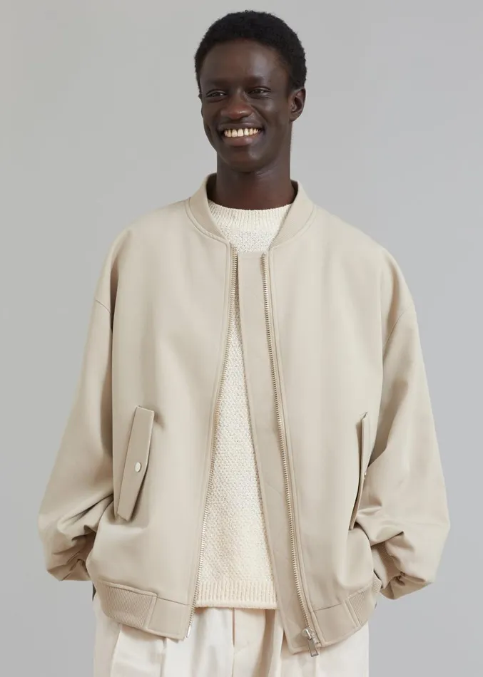 The Frankie Shop Evans Bomber 8211 Natural Men Outerwear
