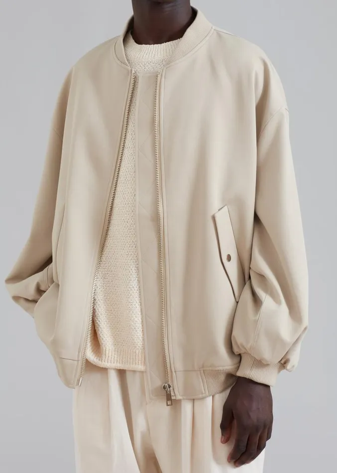 The Frankie Shop Evans Bomber 8211 Natural Men Outerwear