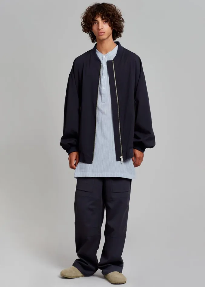 The Frankie Shop Evans Bomber 8211 Navy Men Outerwear