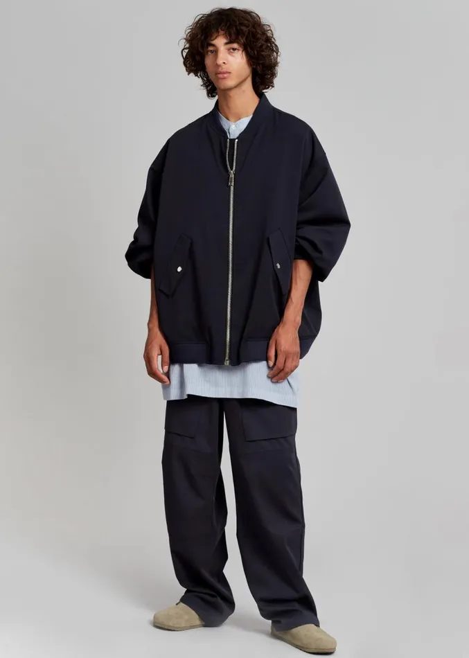 The Frankie Shop Evans Bomber 8211 Navy Men Outerwear