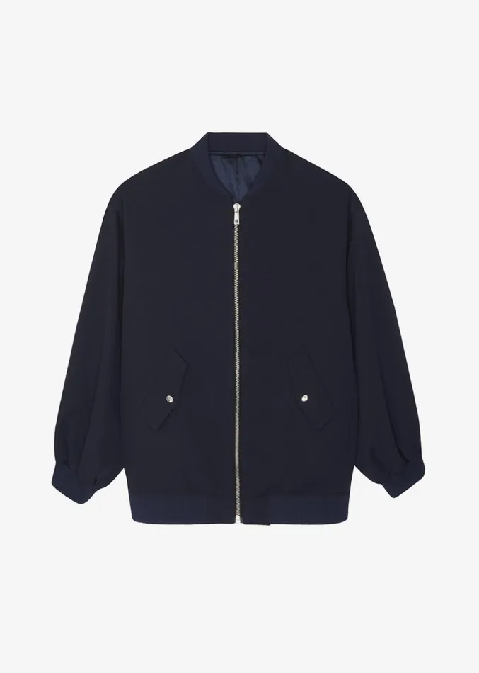 The Frankie Shop Evans Bomber 8211 Navy Men Outerwear