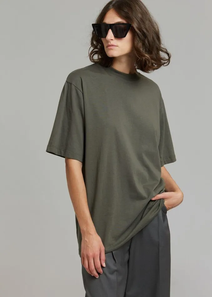 The Frankie Shop Evora Tee 8211 Olive WomenMen Tops