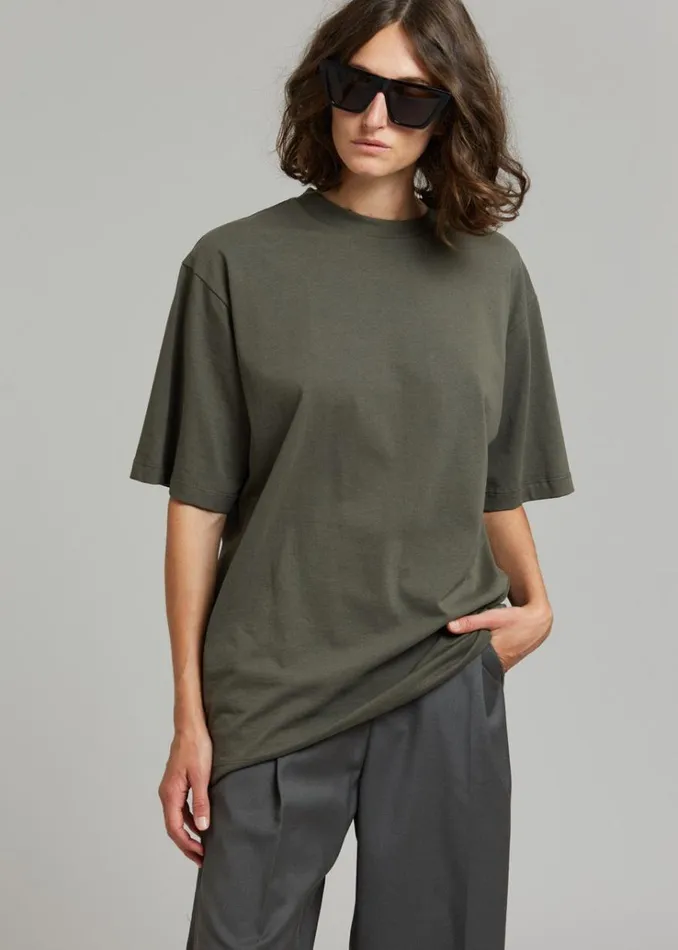 The Frankie Shop Evora Tee 8211 Olive WomenMen Tops