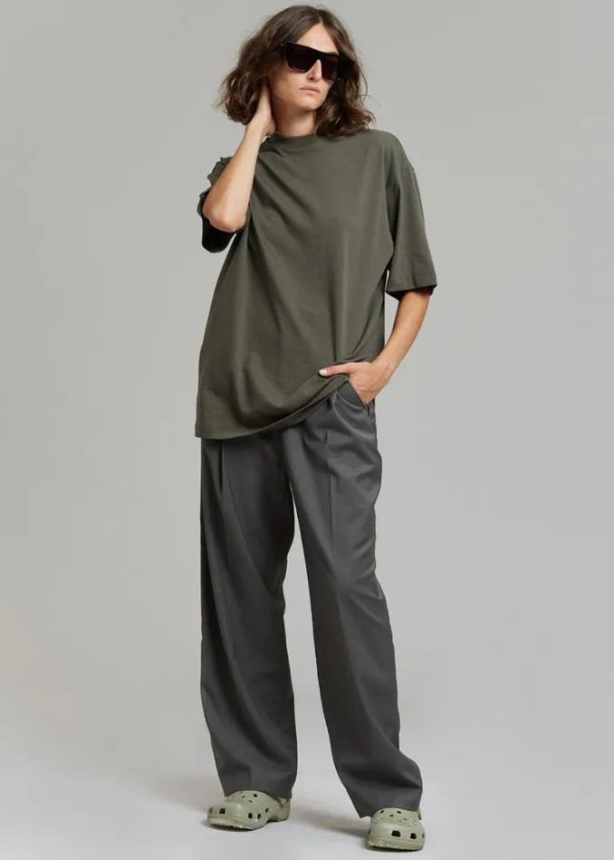 The Frankie Shop Evora Tee 8211 Olive WomenMen Tops