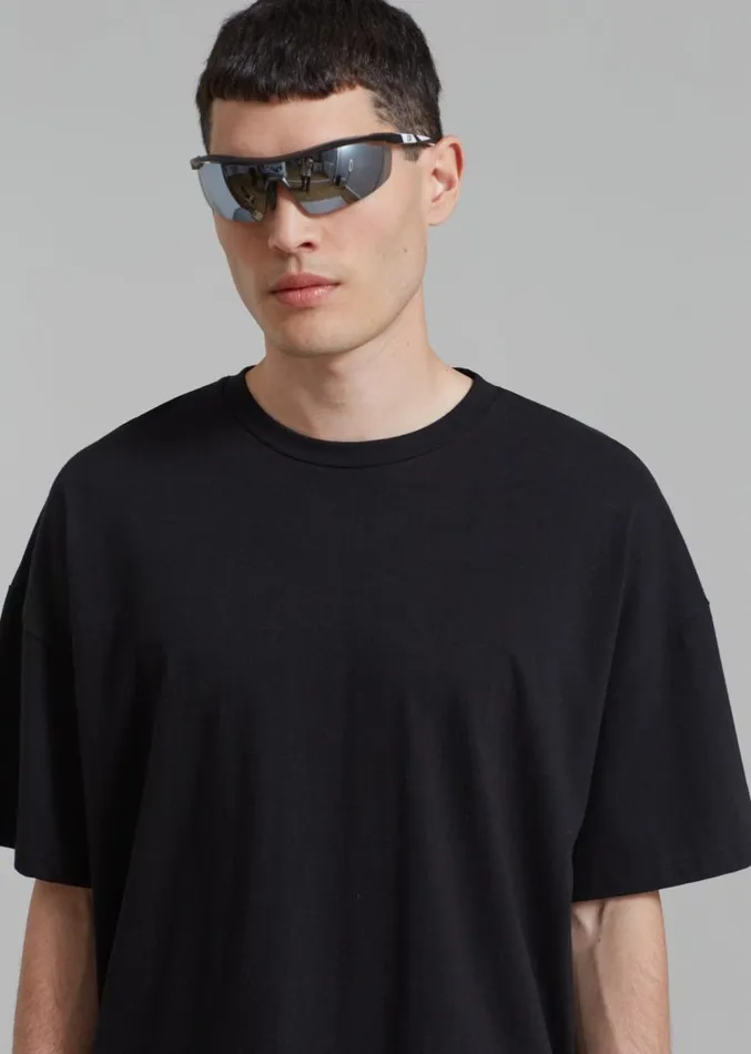 The Frankie Shop Faro Boxy Tee 8211 Black WomenMen Tops