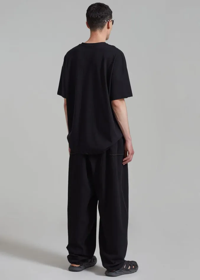 The Frankie Shop Faro Boxy Tee 8211 Black WomenMen Tops