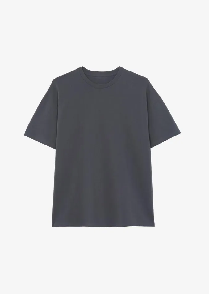 The Frankie Shop Faro Boxy Tee 8211 Charcoal Women Clothing
