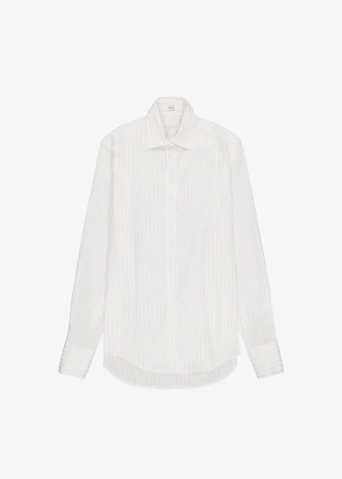 The Frankie Shop Flor Silky Shirt 8211 Pink Stripe Women Tops