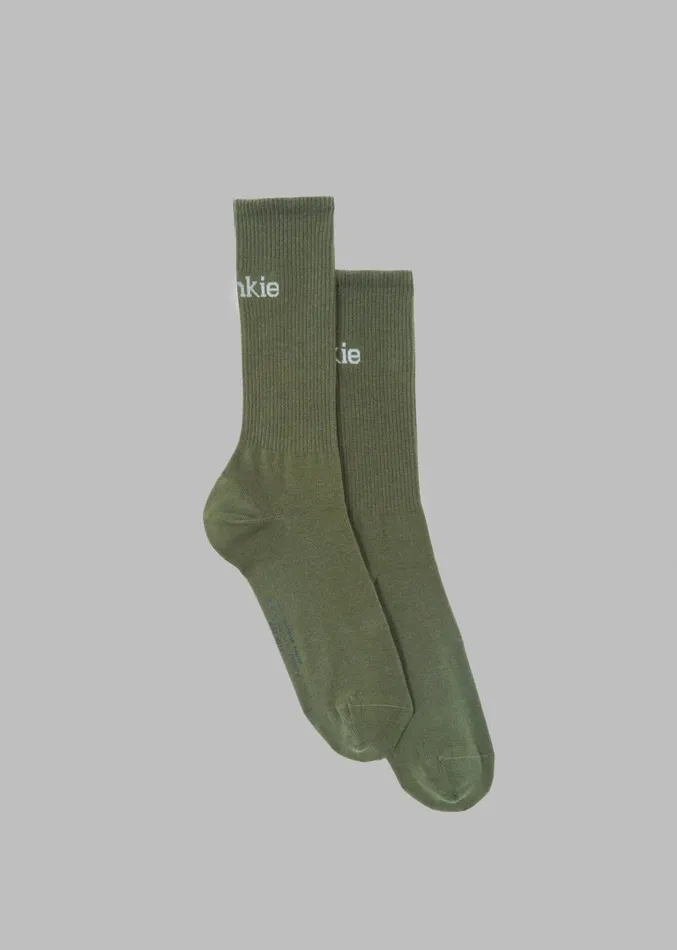 The Frankie Shop Frankie In English Ribbed Socks 8211 Thyme MenWomen Accessories The Frankie Shop Frankie In English Ribbed Socks 8211 Thyme MenWomen Accessories