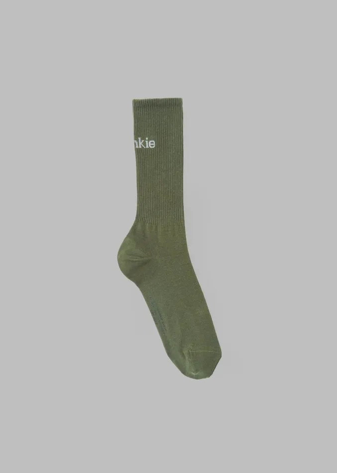 The Frankie Shop Frankie In English Ribbed Socks 8211 Thyme MenWomen Accessories