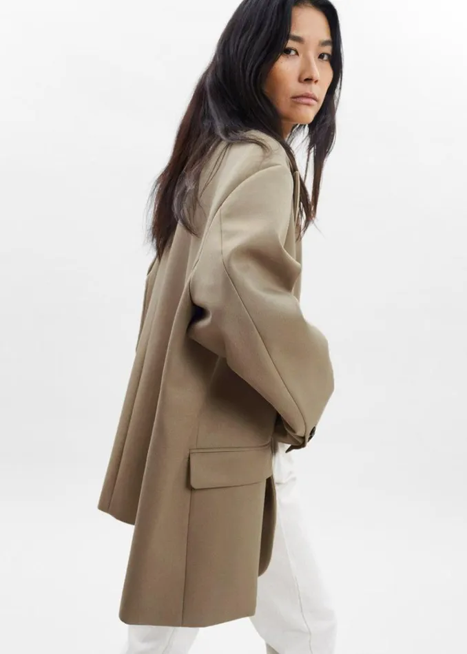 The Frankie Shop Frankie Oversized Boyfriend Blazer 8211 Desert Taupe Women Outerwear