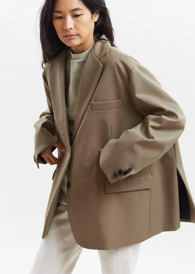 The Frankie Shop Frankie Oversized Boyfriend Blazer 8211 Desert Taupe Women Outerwear