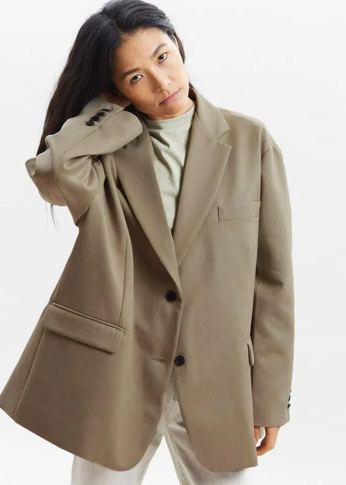 The Frankie Shop Frankie Oversized Boyfriend Blazer 8211 Desert Taupe Women Outerwear