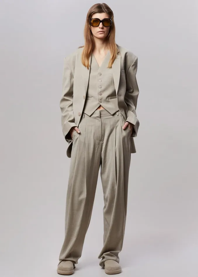 The Frankie Shop Gelso Oversized Blazer 8211 Light Taupe Melange Women Outerwear