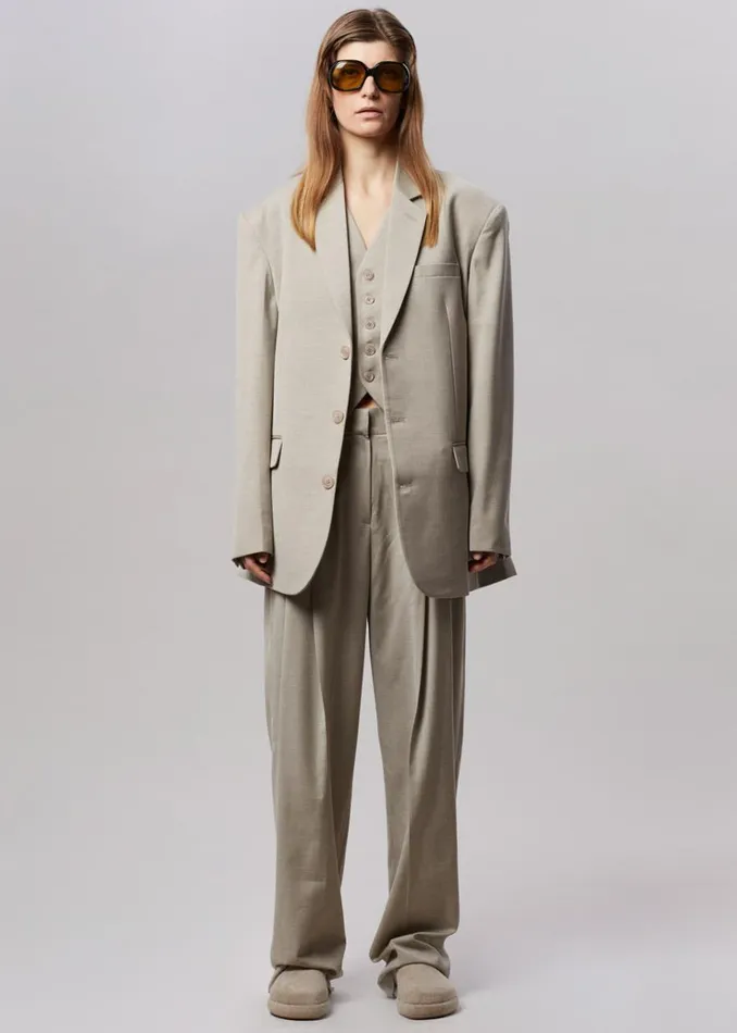 The Frankie Shop Gelso Oversized Blazer 8211 Light Taupe Melange Women Outerwear