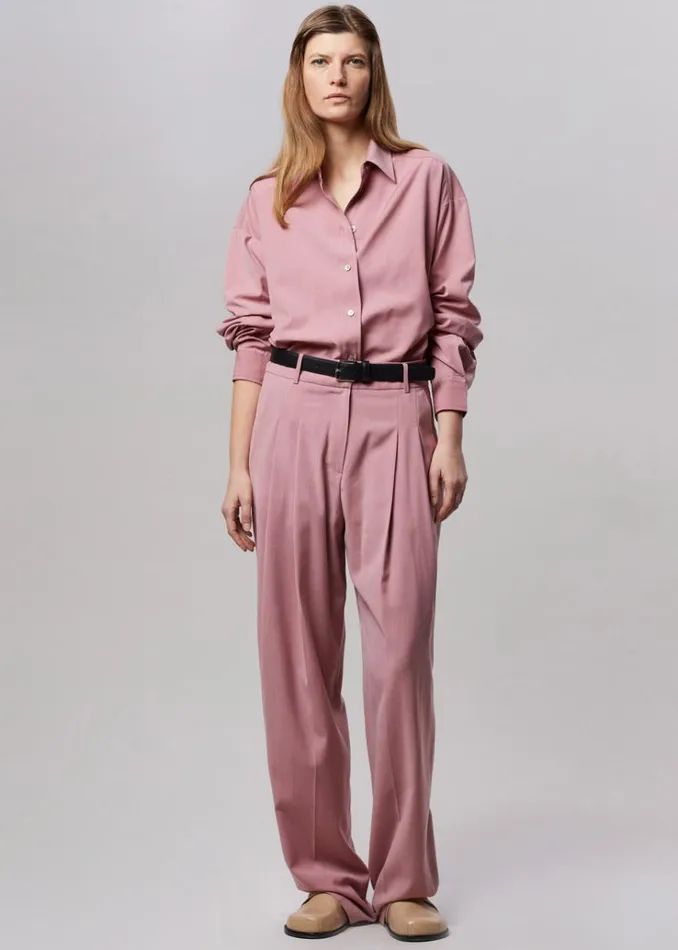 The Frankie Shop Gelso Pleated Trousers 8211 Rose Women Clothing