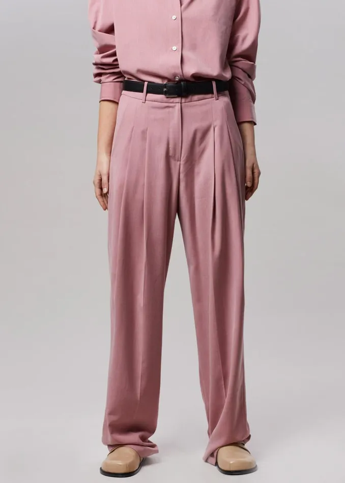 The Frankie Shop Gelso Pleated Trousers 8211 Rose Women Clothing
