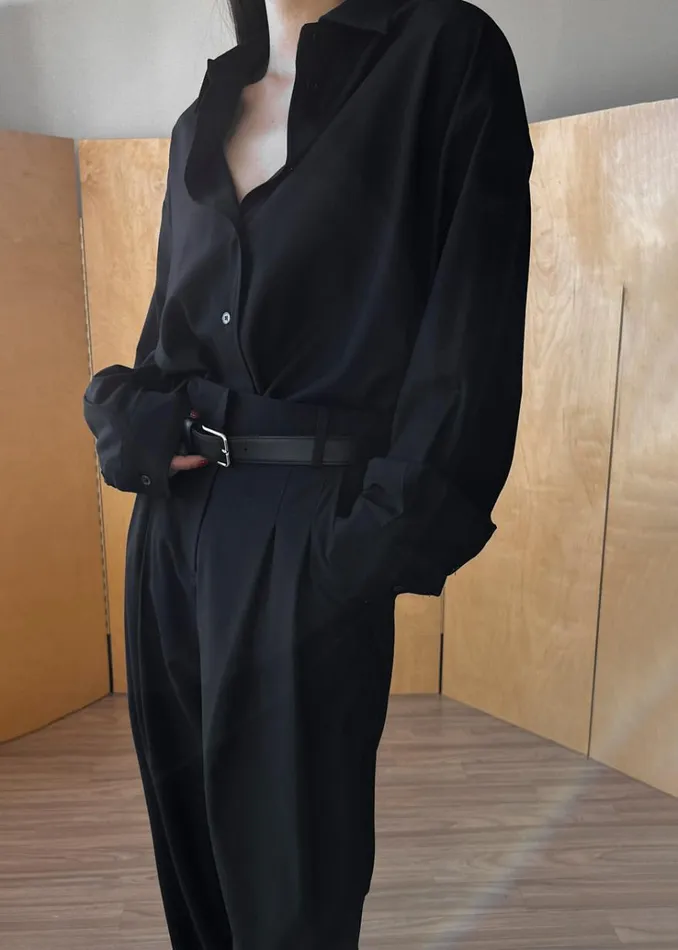 The Frankie Shop Gelso Shirt 8211 Black Women Tops