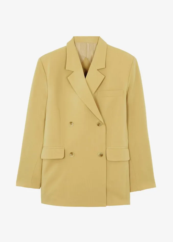 The Frankie Shop Girona Open Back Blazer 8211 Cornsilk Women Clothing