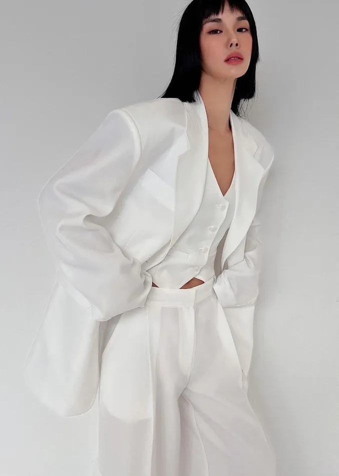 The Frankie Shop Gladys Blazer 8211 White Women Suits