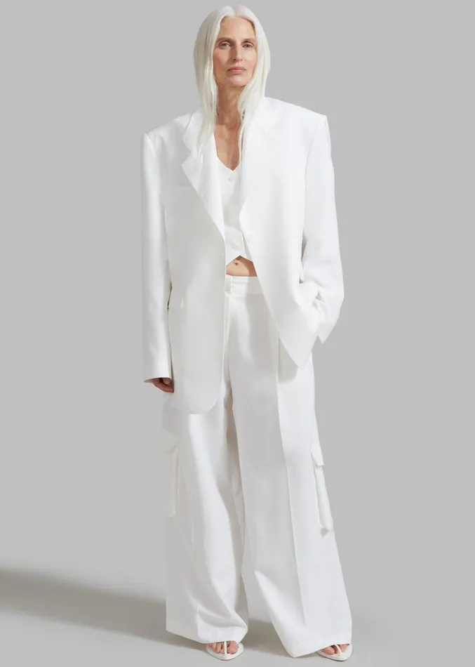 The Frankie Shop Gladys Cargo Pants 8211 White Women Suits