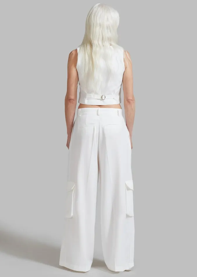 The Frankie Shop Gladys Cargo Pants 8211 White Women Suits