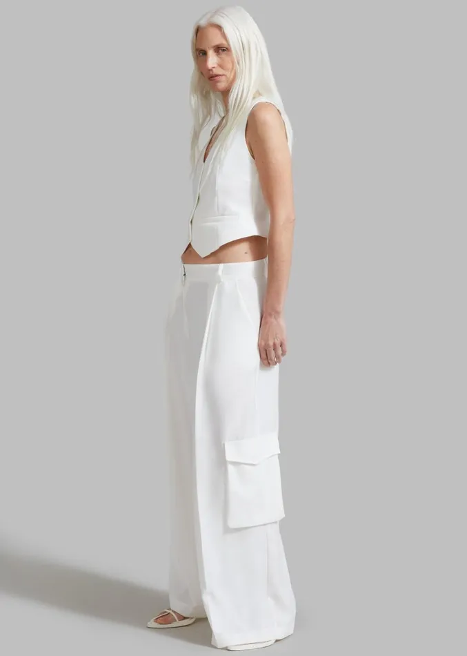 The Frankie Shop Gladys Cargo Pants 8211 White Women Suits