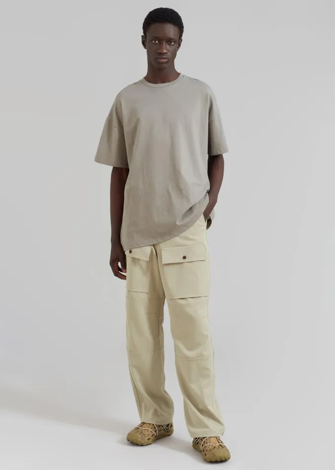The Frankie Shop Grant Cargo Pants 8211 Slate Green Men Clothing