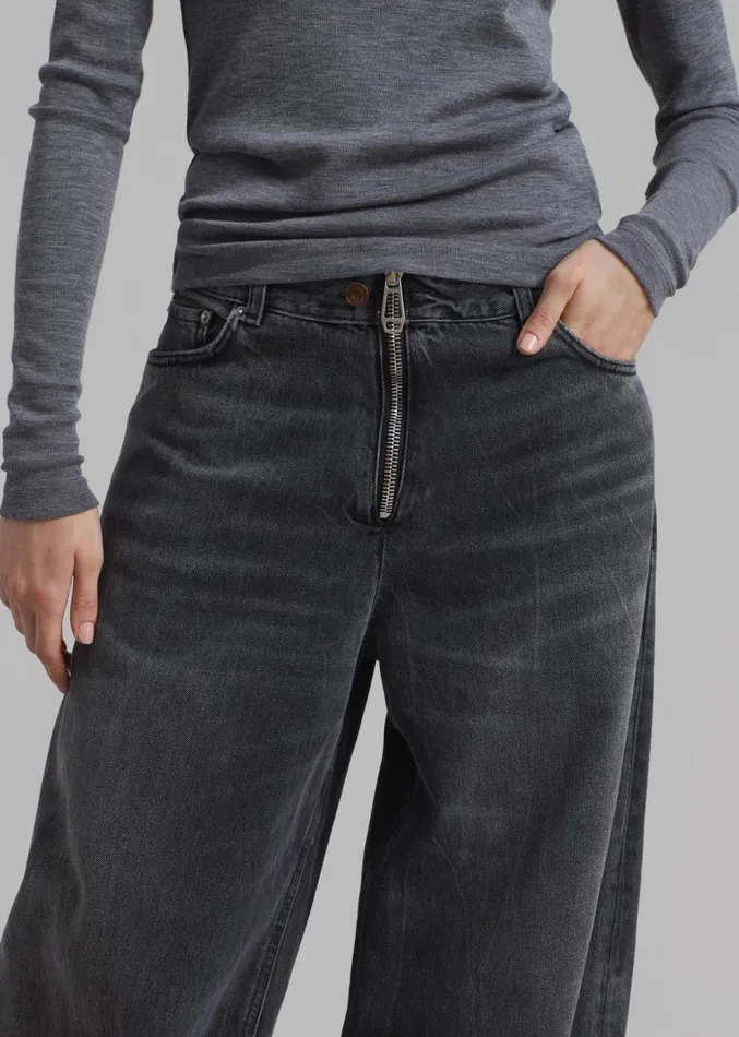 The Frankie Shop Haikure Bethany Zip Pants 8211 Spider Black Women Clothing