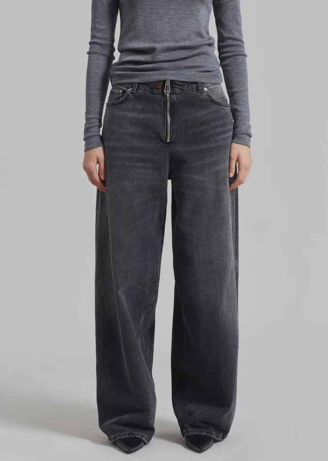 The Frankie Shop Haikure Bethany Zip Pants 8211 Spider Black Women Clothing