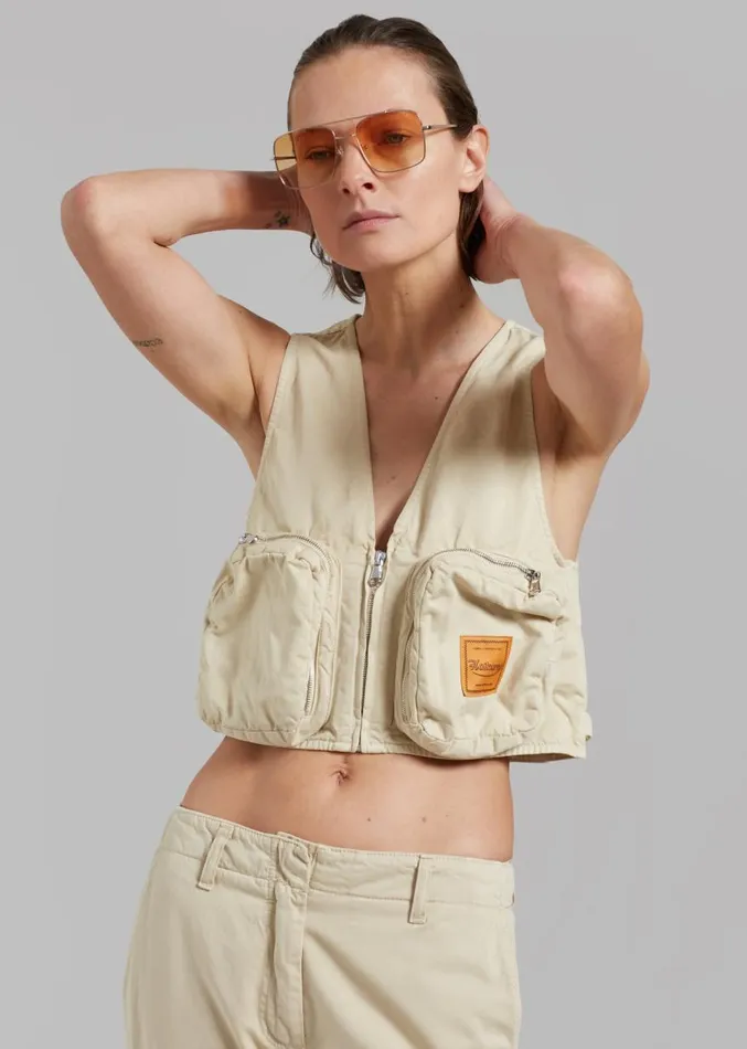 The Frankie Shop Haikure Gwen Vest 8211 Barley Women Outerwear