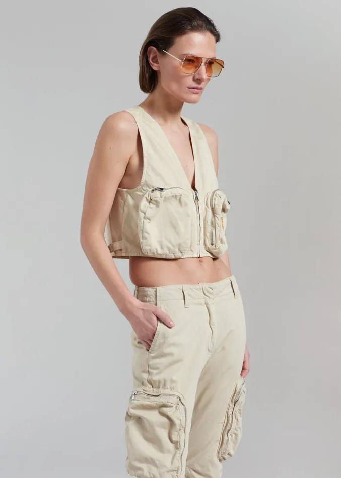 The Frankie Shop Haikure Gwen Vest 8211 Barley Women Outerwear