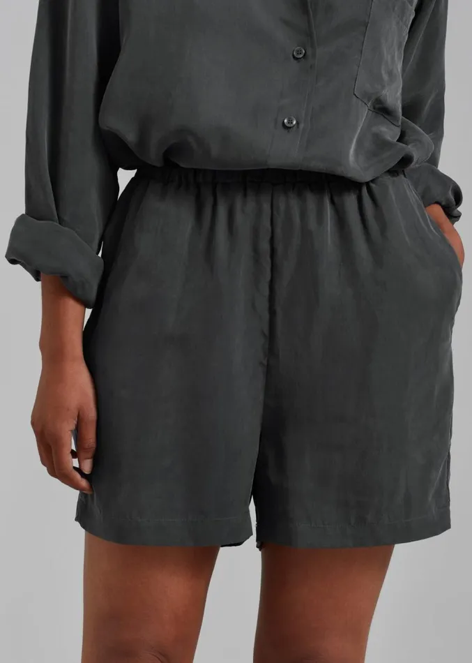 The Frankie Shop Haneul Shorts 8211 Charcoal Women Bottoms