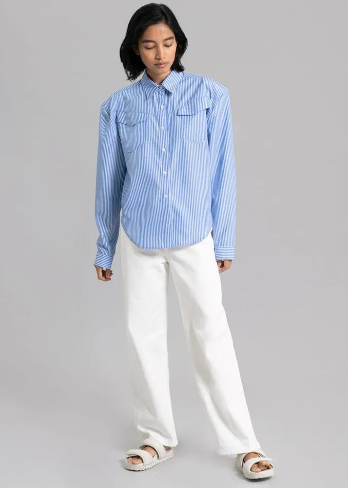 The Frankie Shop Hann Denim Pants 8211 White Women Bottoms