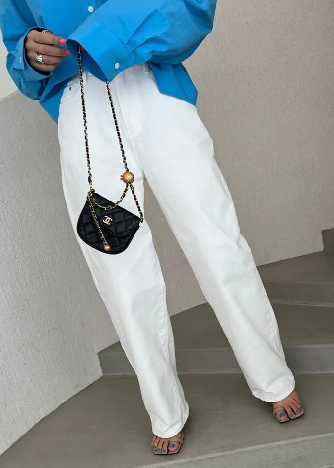 The Frankie Shop Hann Denim Pants 8211 White Women Bottoms