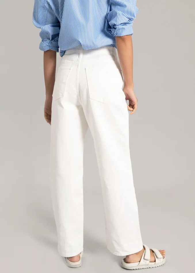 The Frankie Shop Hann Denim Pants 8211 White Women Bottoms