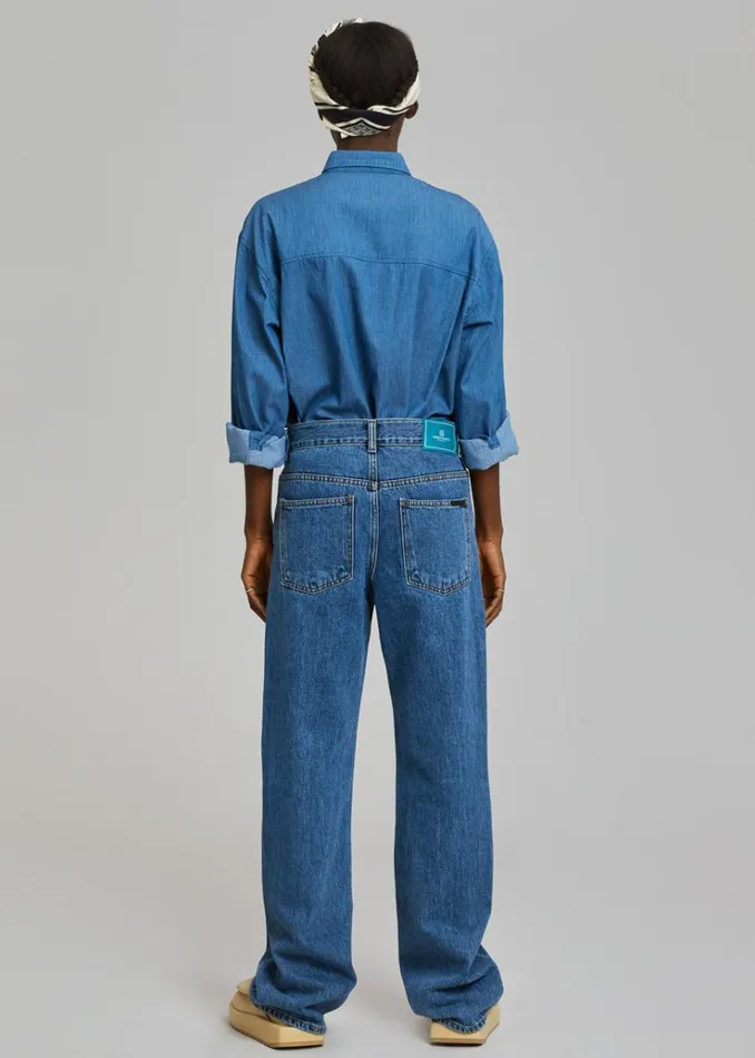 The Frankie Shop Hari Straight Jeans 8211 Dark Indigo Women Denim