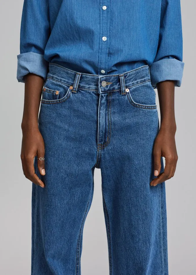 The Frankie Shop Hari Straight Jeans 8211 Dark Indigo Women Denim