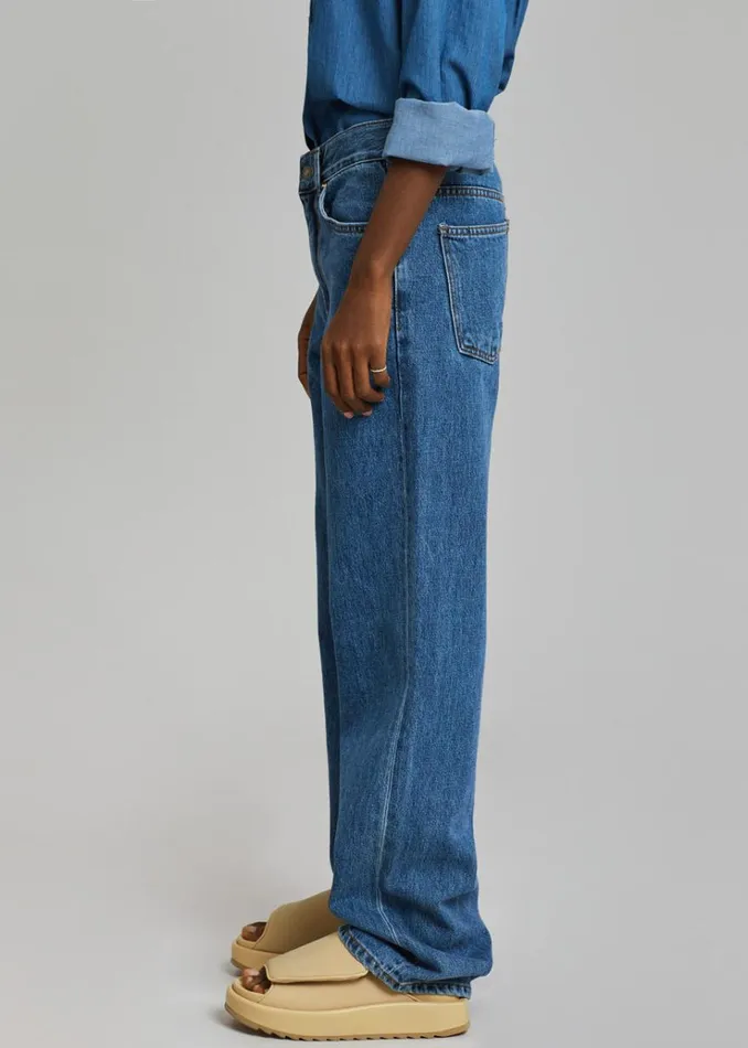 The Frankie Shop Hari Straight Jeans 8211 Dark Indigo Women Denim
