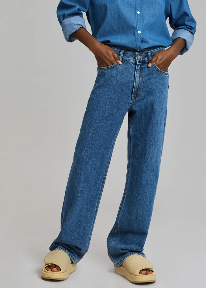 The Frankie Shop Hari Straight Jeans 8211 Dark Indigo Women Denim
